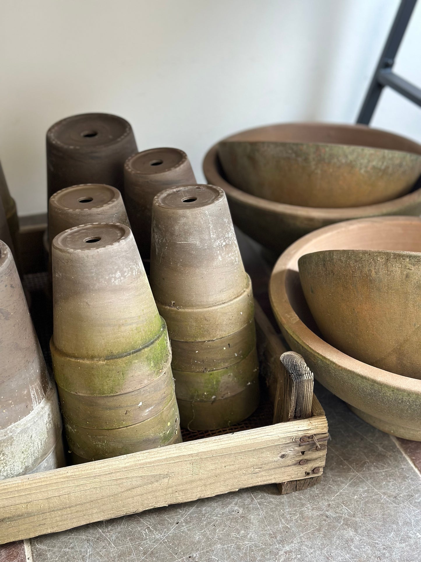 Lerpotte Ø14, Light choko patina