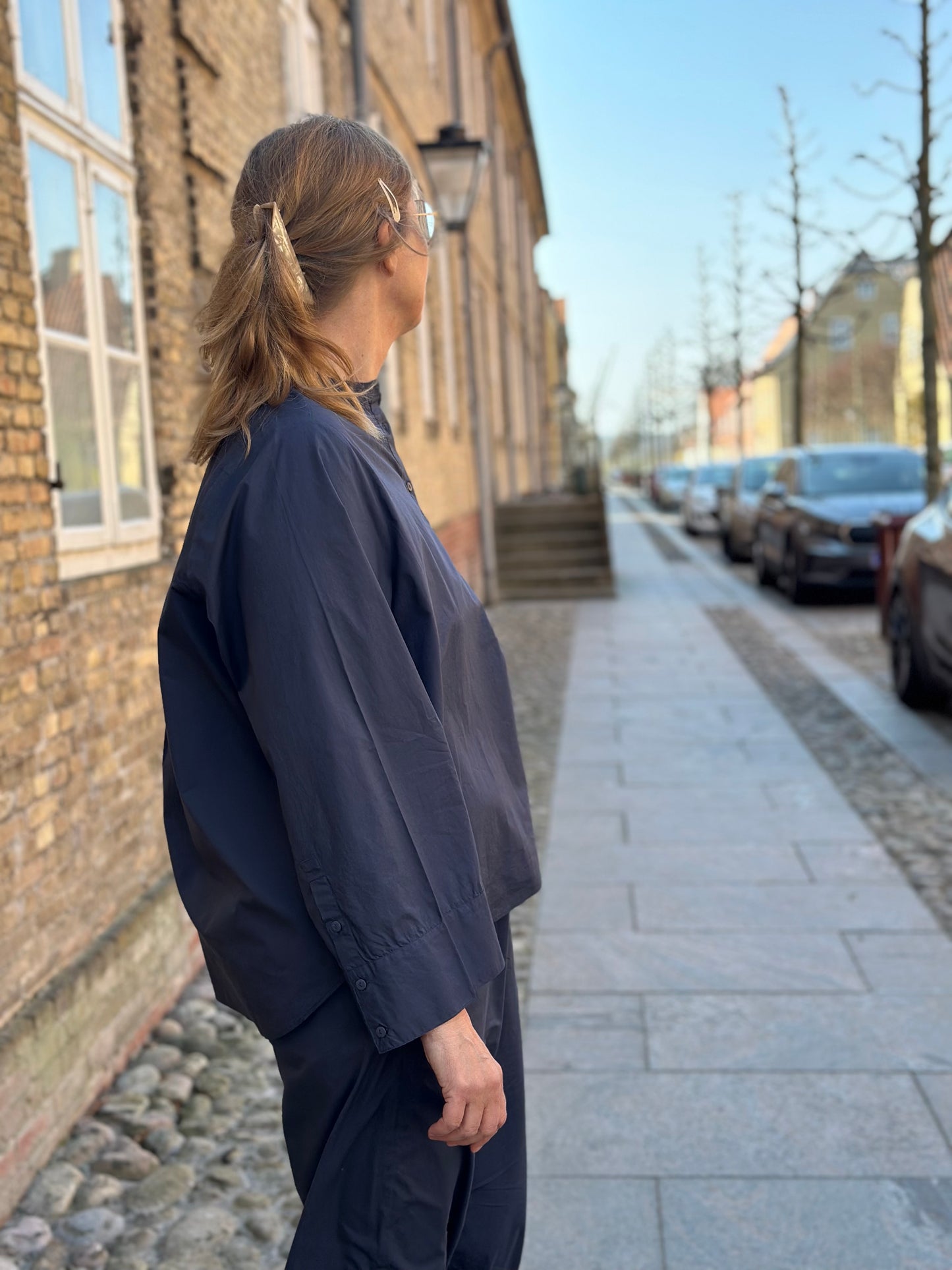 Madrid wide sleeve shirt, India Ink - FRAU