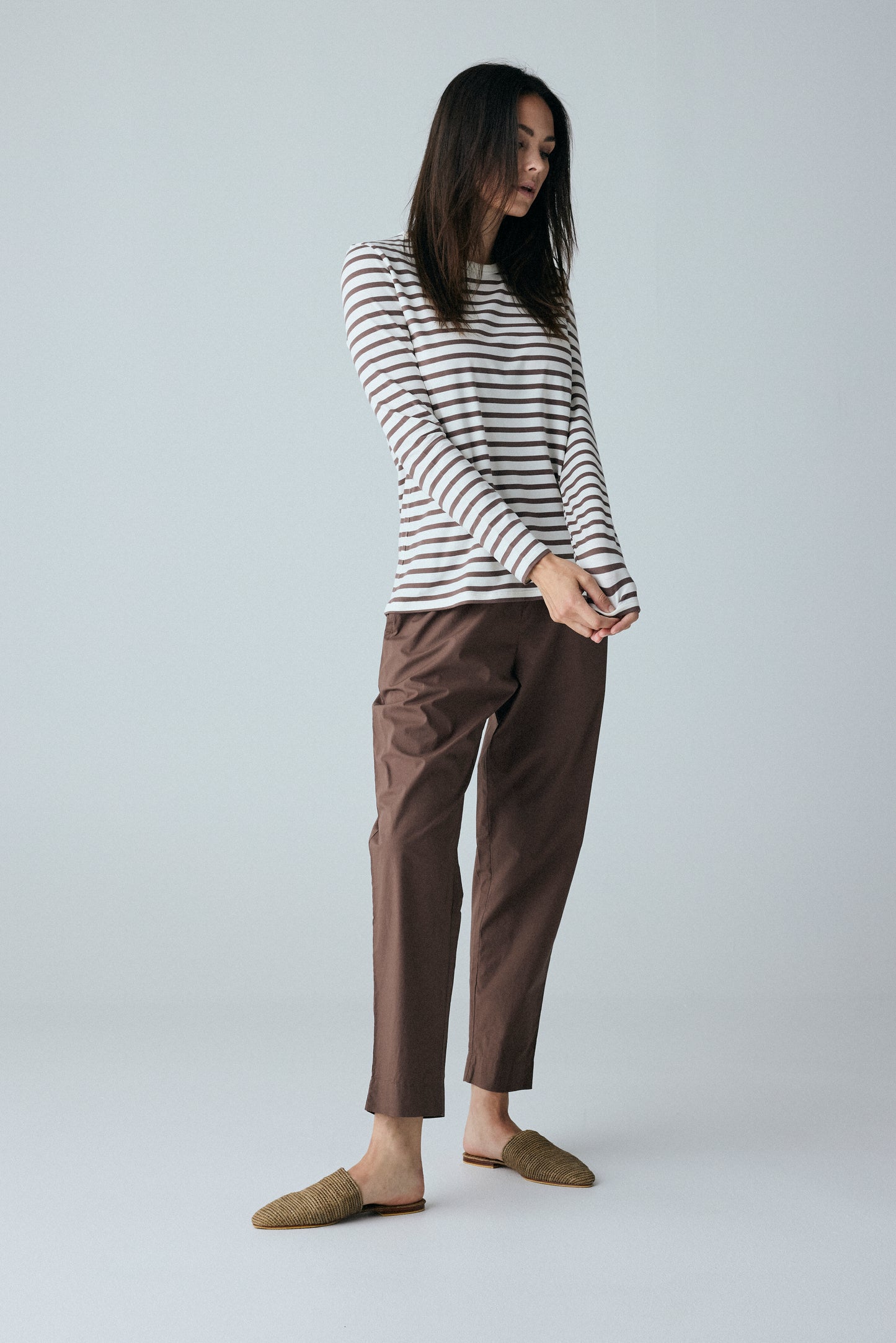 Panama Cotten loose top, Coffee Quartz - FRAU