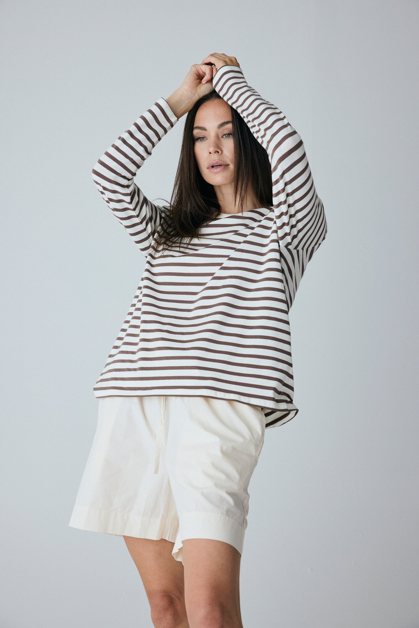 Panama Cotten loose top, Coffee Quartz - FRAU
