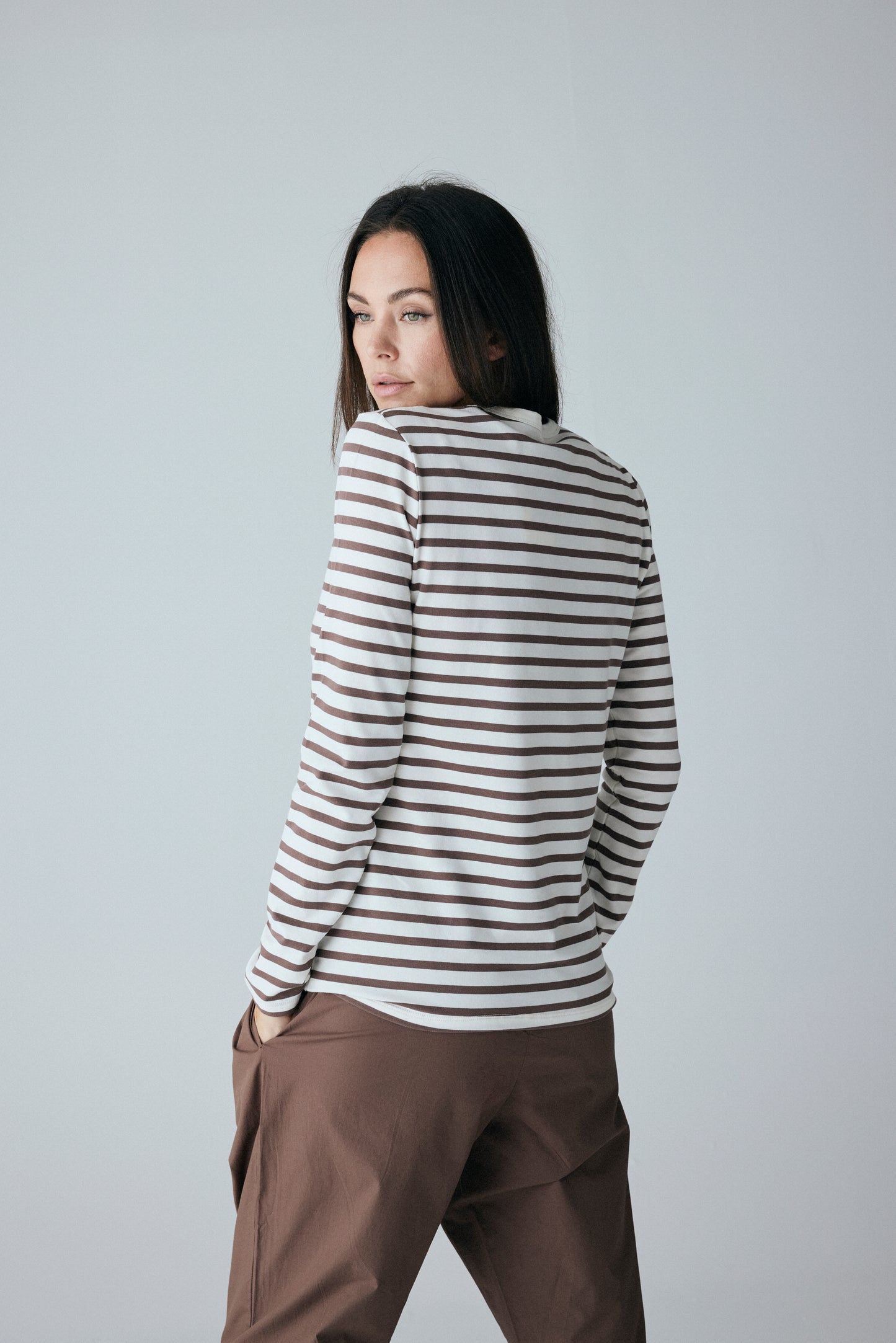 Panama Cotten loose top, Coffee Quartz - FRAU