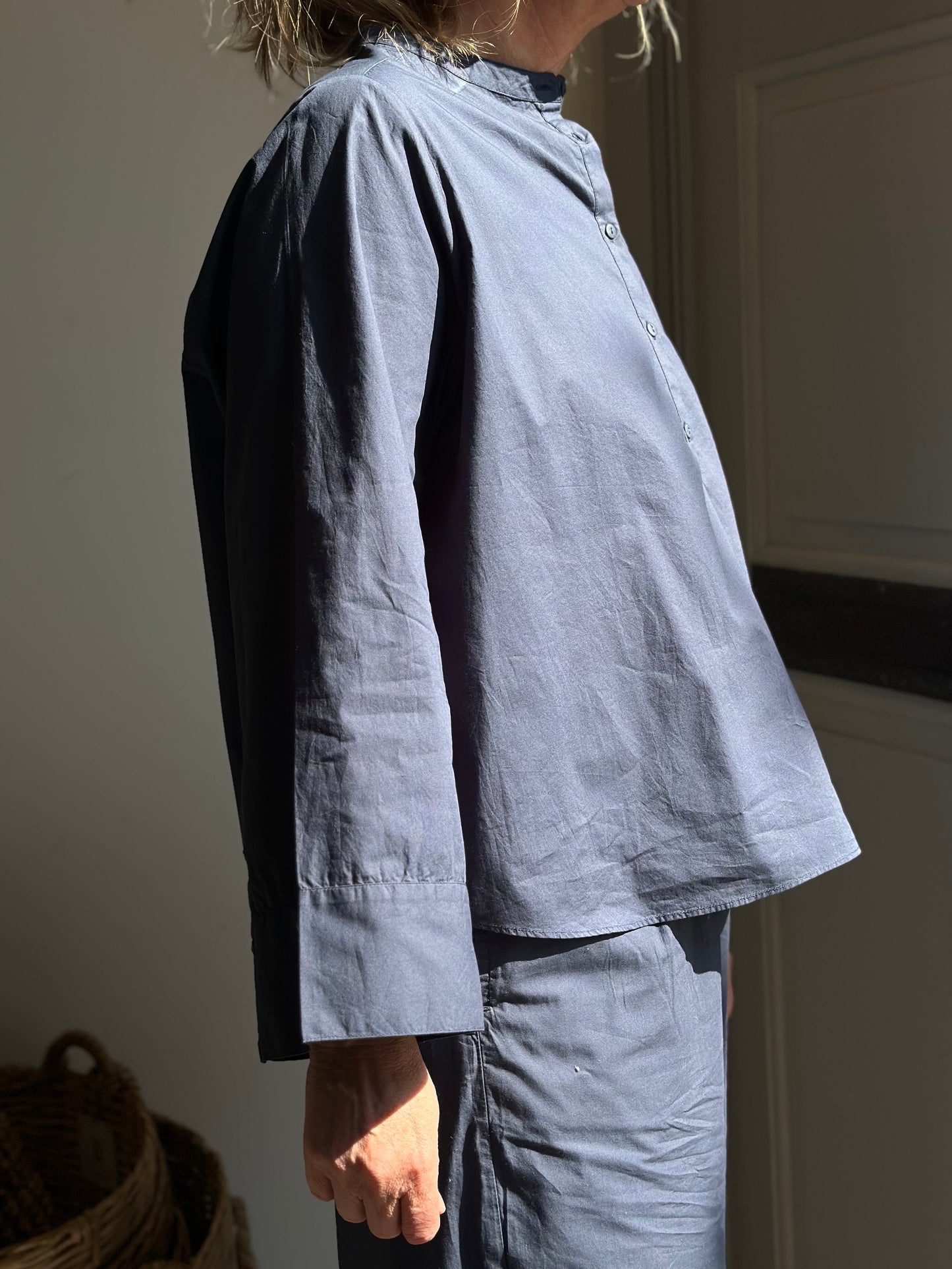 Madrid wide sleeve shirt, India Ink - FRAU