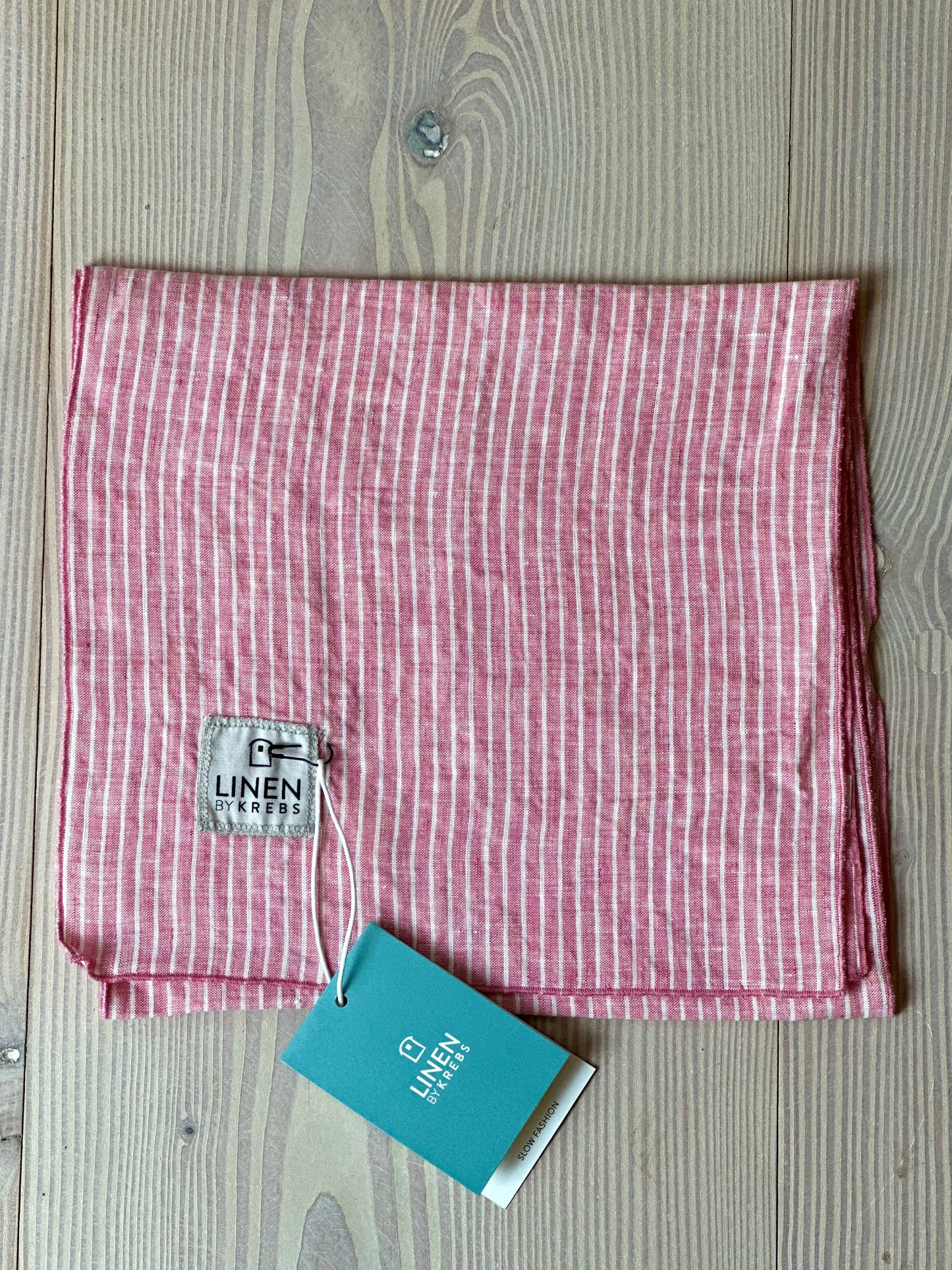 Tørklæde Hør, Rose Stripe - Linen by Krebs