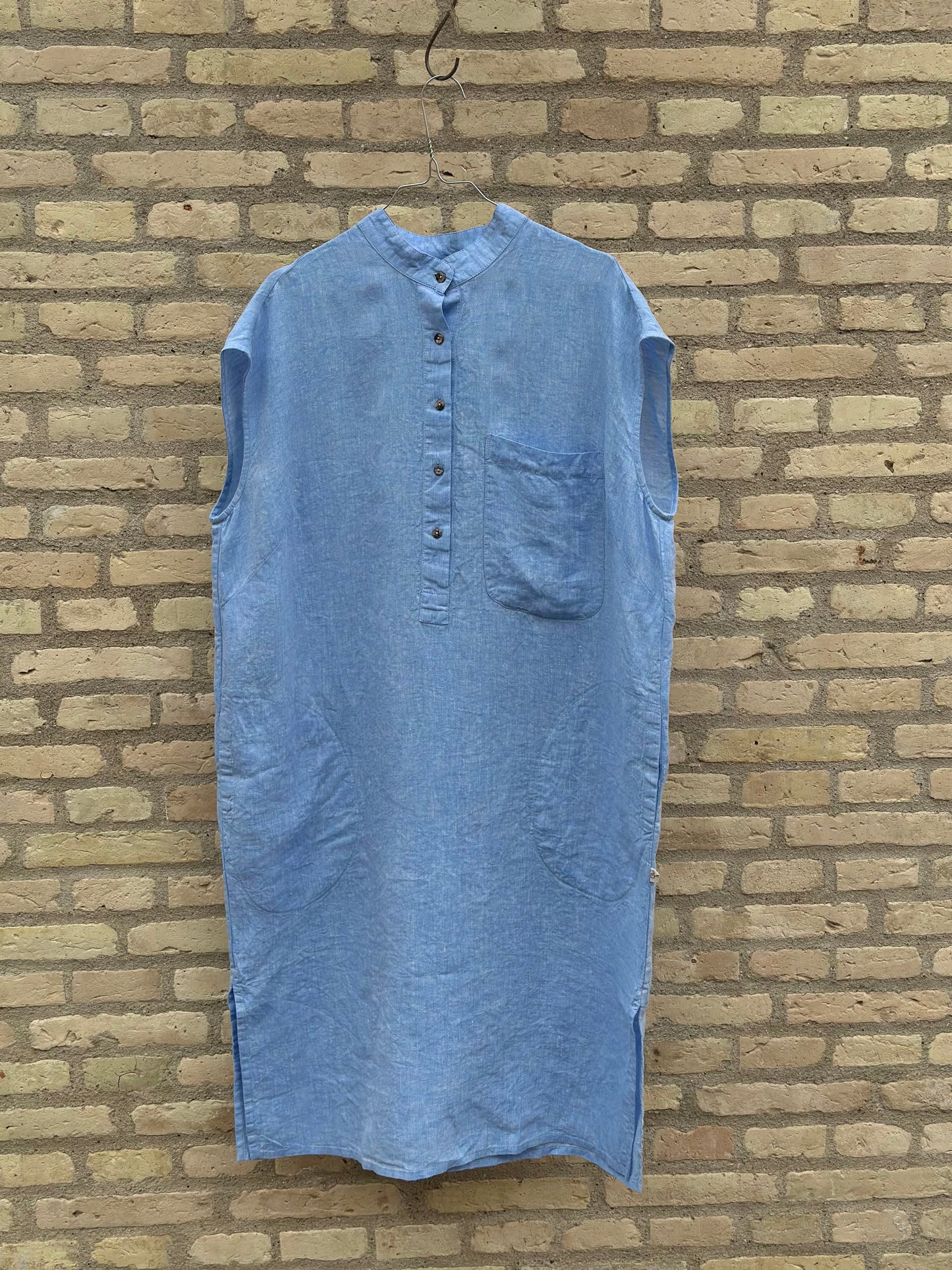 Fanny kjole, Lyseblå meleret - Linen by Krebs