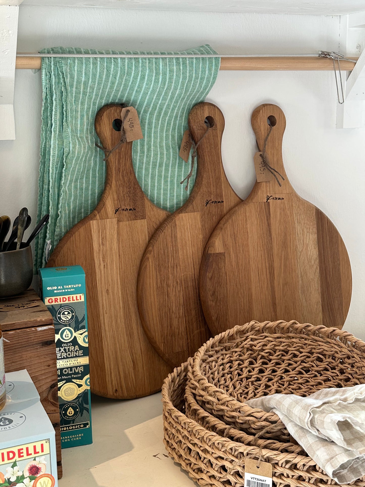 Rundt serveringsbræt egetræ - By Brorson