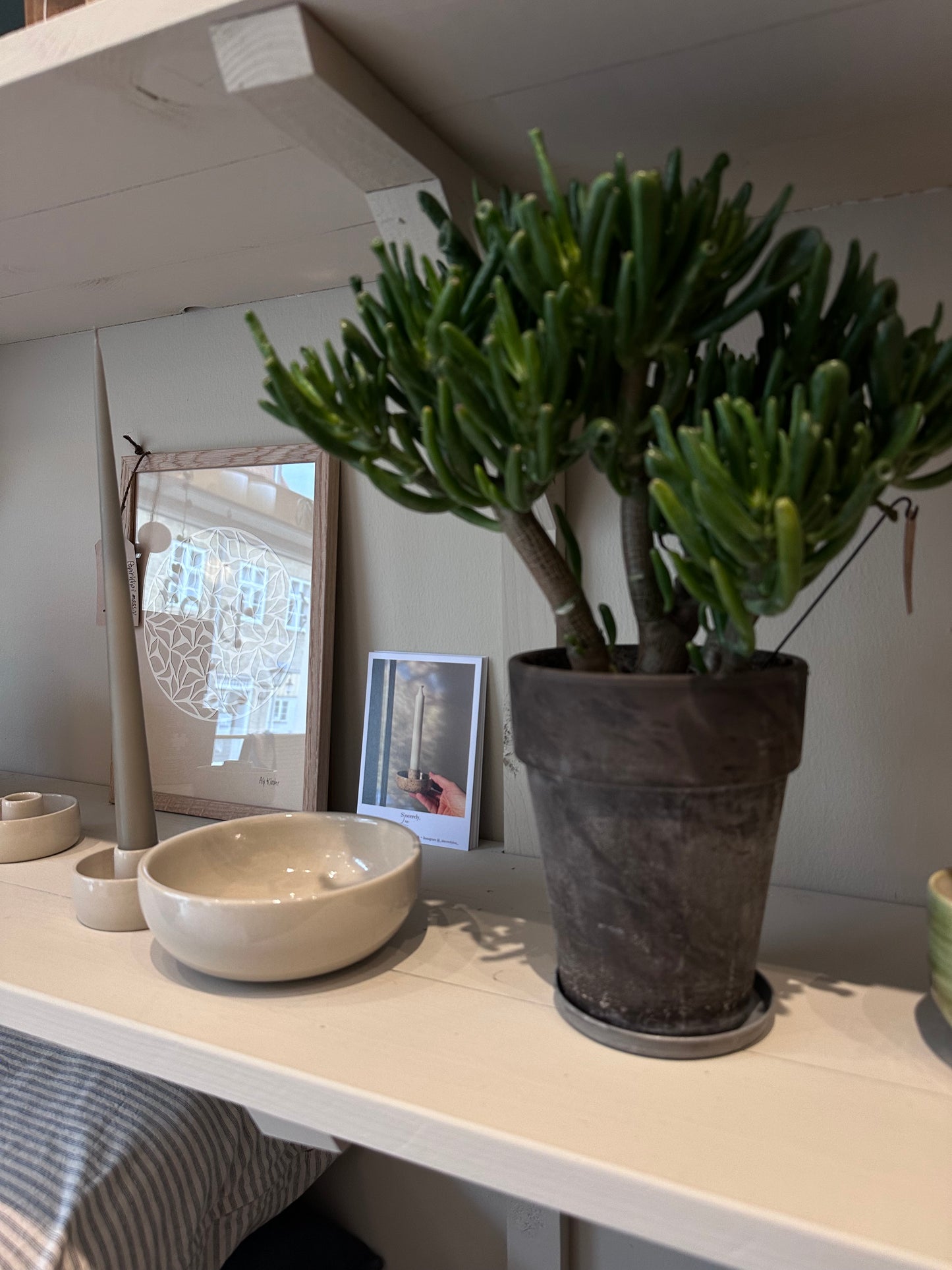 Keramik skål, blank beige - Sincerely Lou