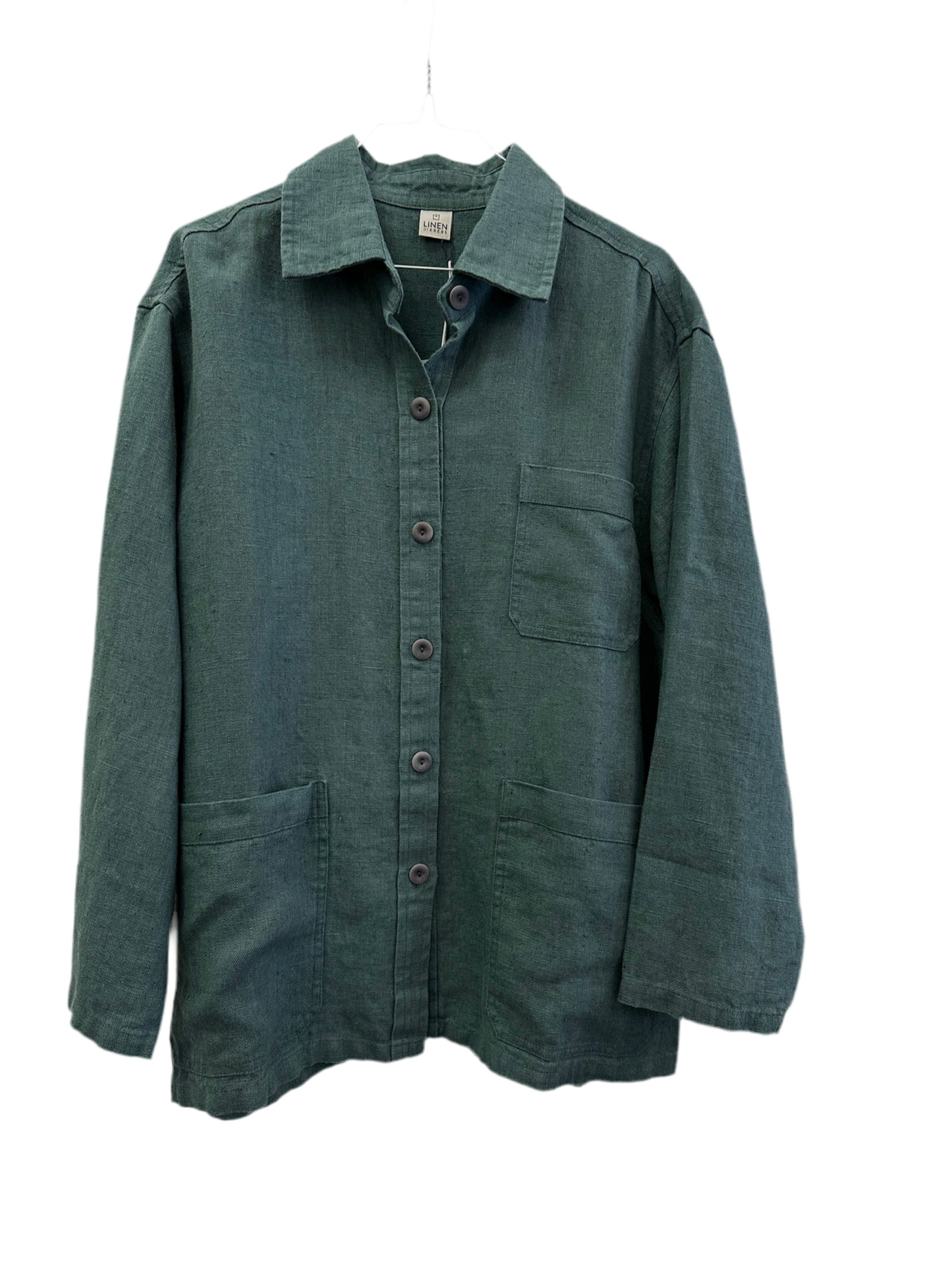 Work Jacket Unisex, Balsam Grøn - Linen By Krebs