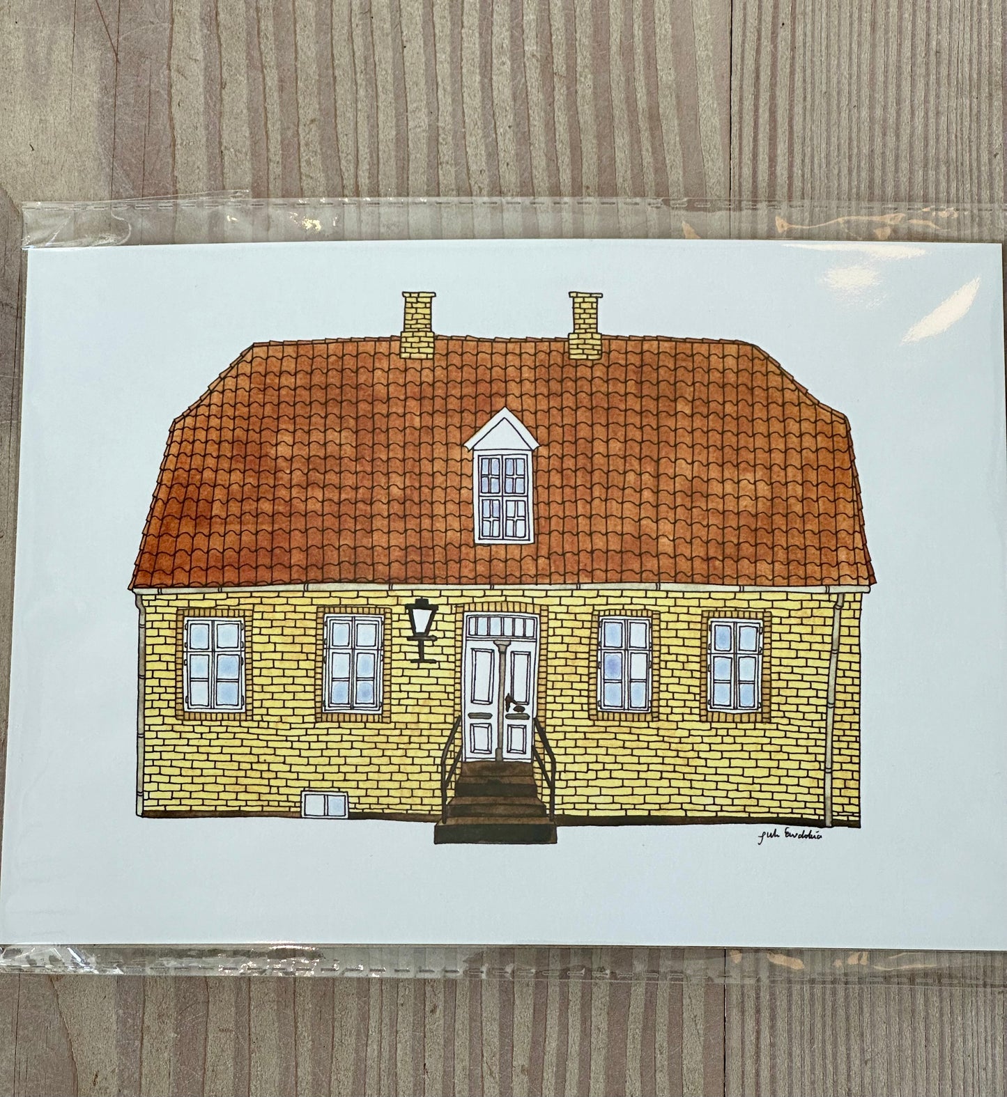 Tegning Christiansfelds første hus - A5