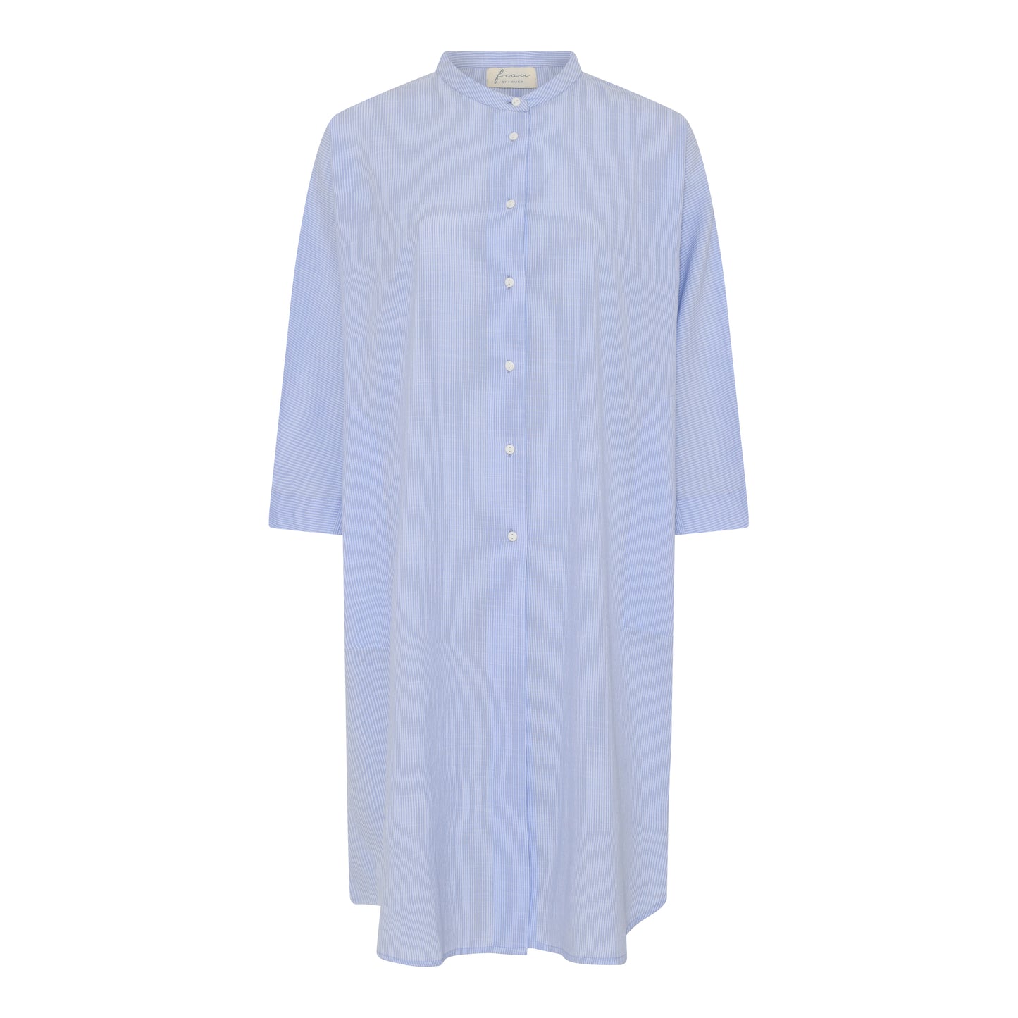Seoul lang kjole skjorte - Lavender blue stripe - FRAU