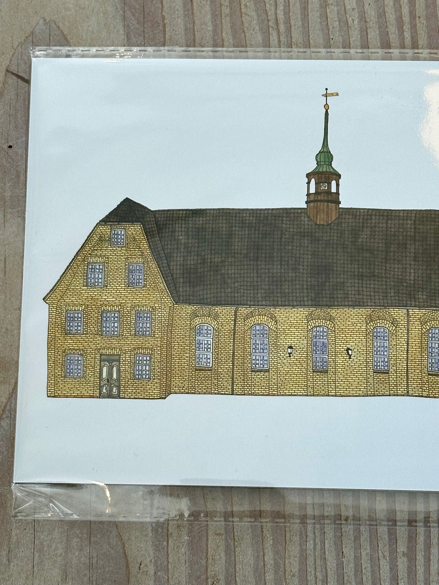 Tegning af Brødremenighedens kirke - A5