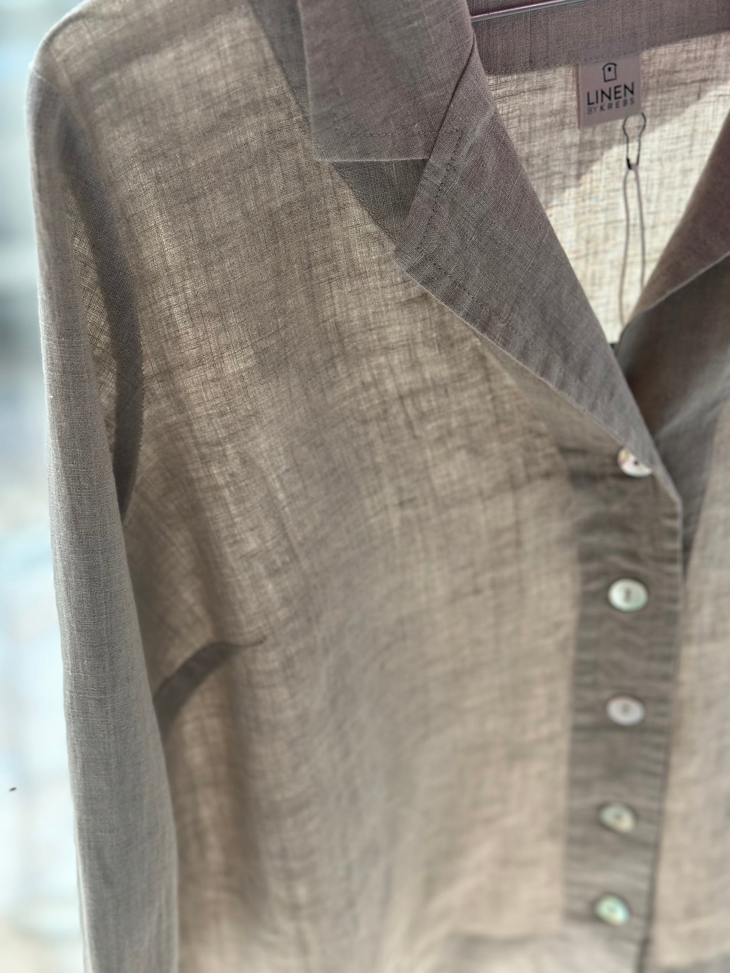 Erika Skjorte-Jakke, Natur - Linen by Krebs