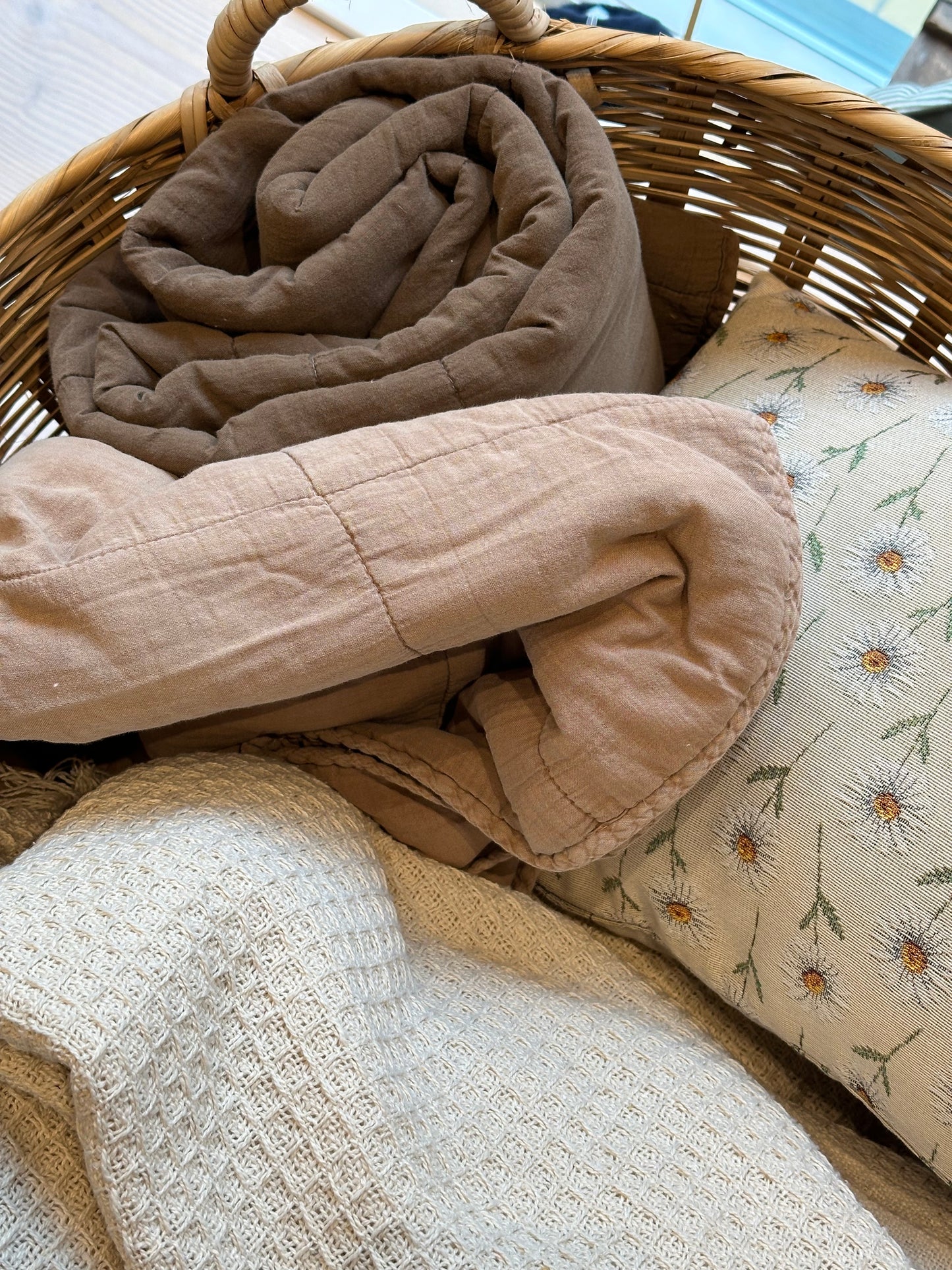 Vintage Quilt tæppe, Burned Rose