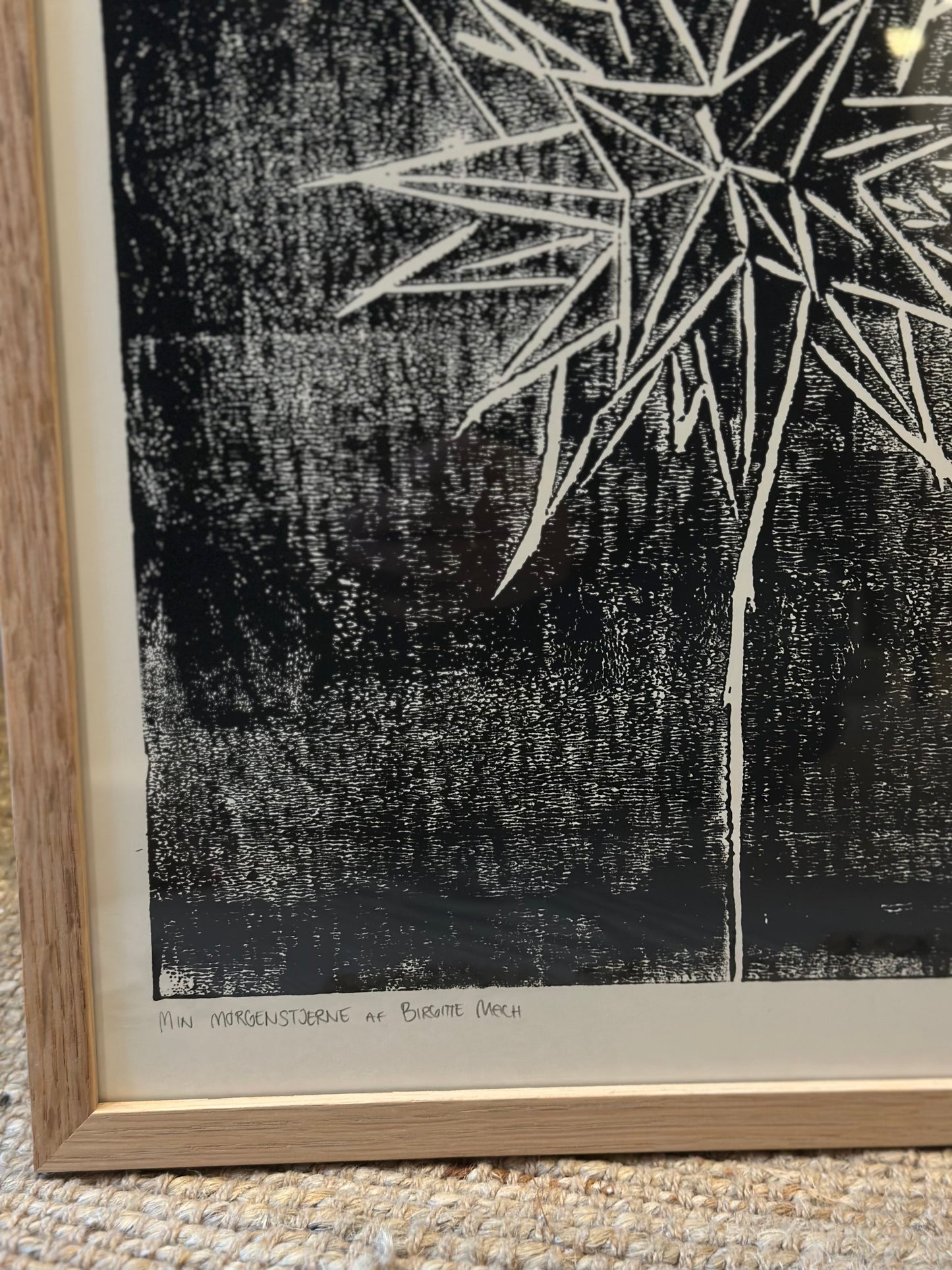 Trætryk, Sort 'Min morgenstjerne' - Birgitte Mach