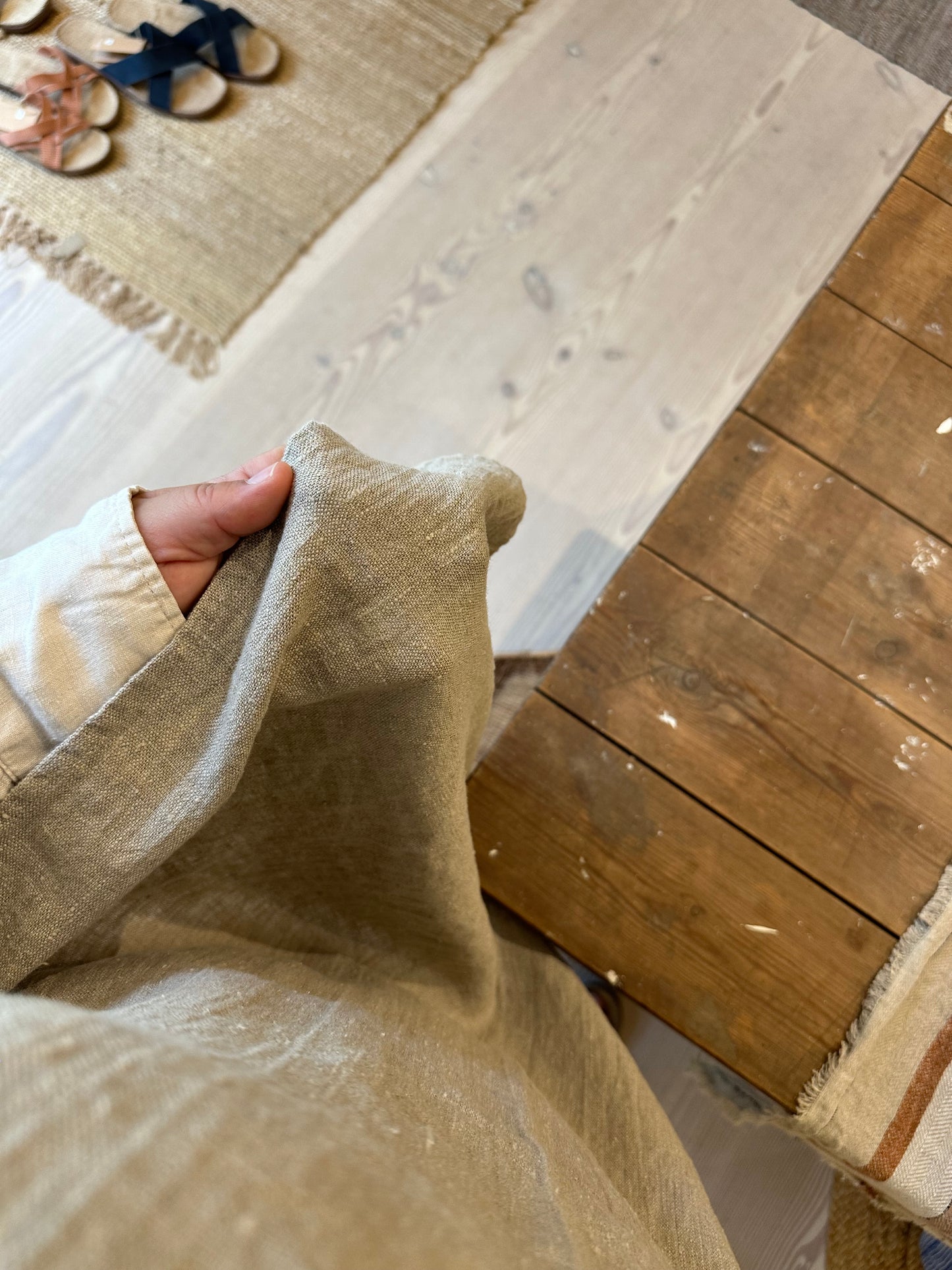 Forklæde kraftig hør, Natur - Linen By Krebs