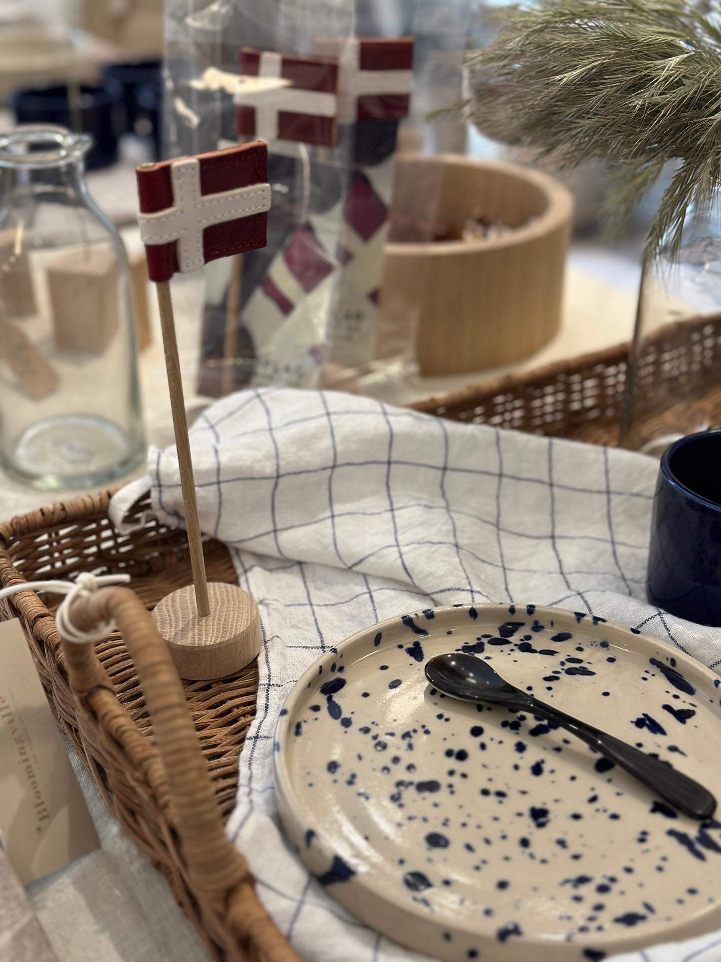 Bordflag mini, lys eg - NordicByHand