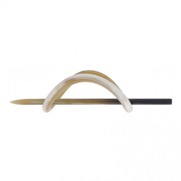 Hårspænde i Horn - Hornvarefabrikken - rund