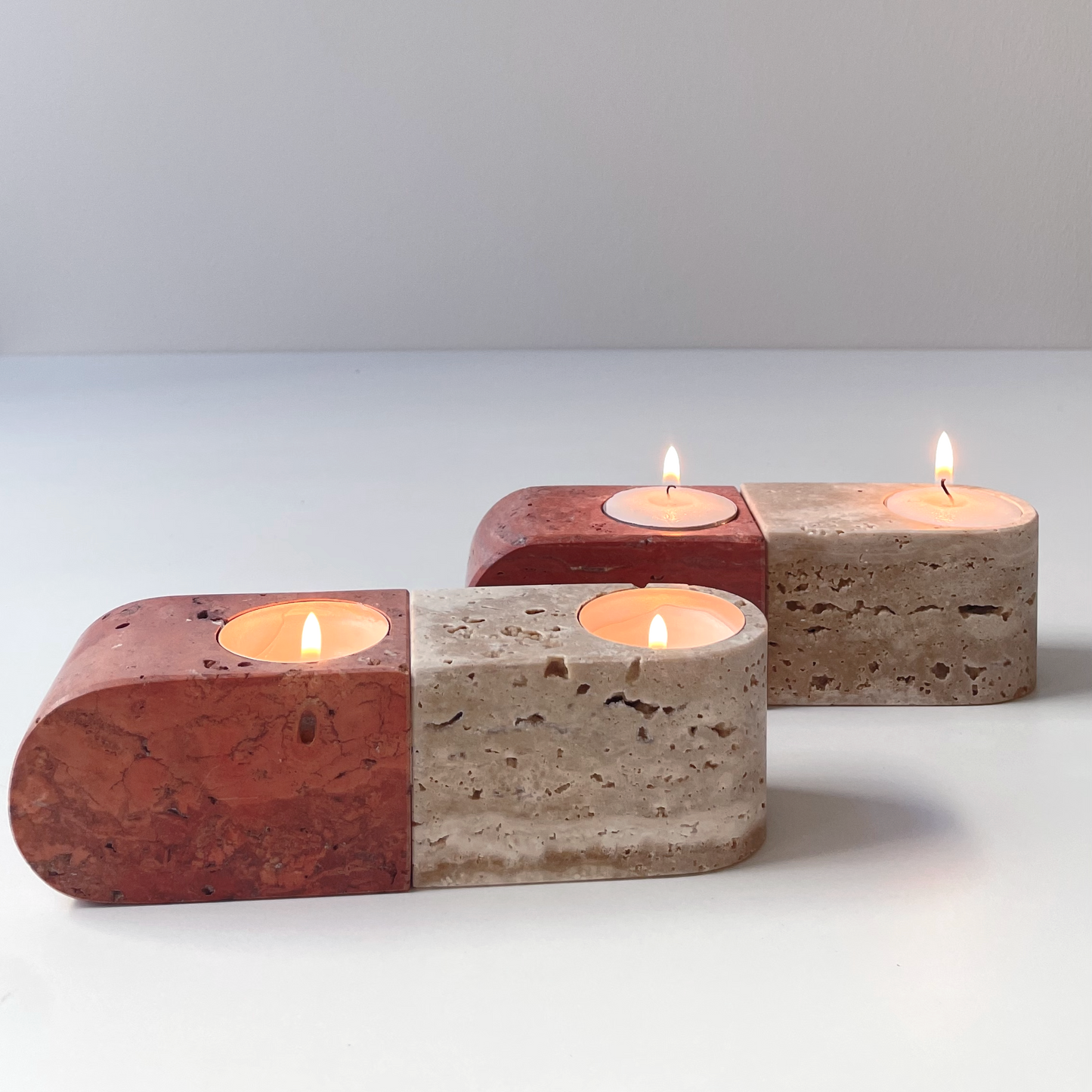 Living Objects nr. 10 - Travertin lysestage FÓLK Reykjavik