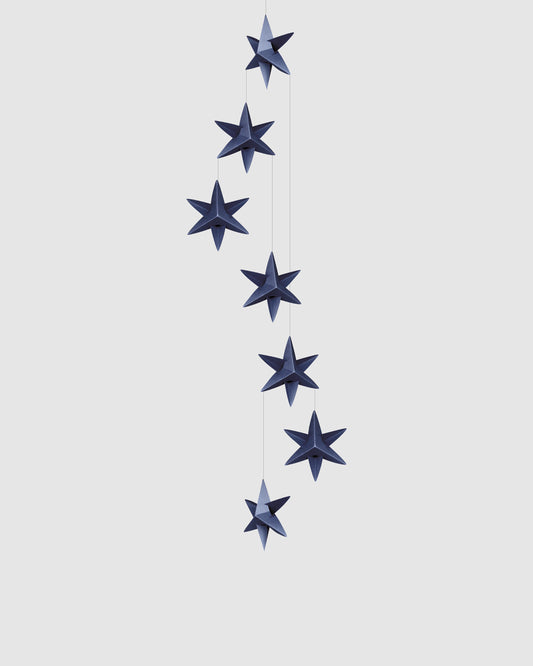 Stjerne Uro 120cm, Mørkeblå - Livingly
