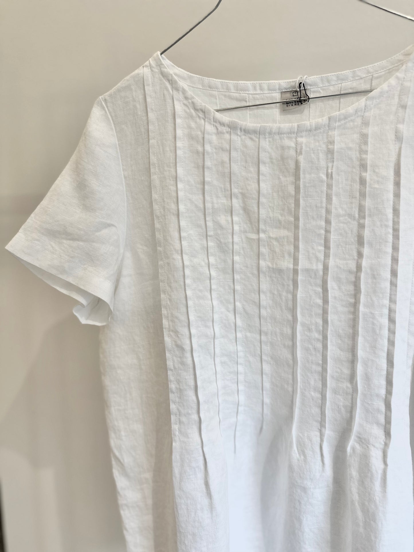 Karin bluse, White - Linen by Krebs