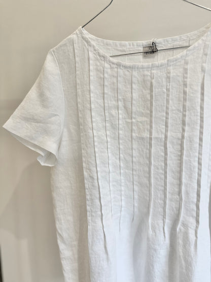 Karin bluse, White - Linen by Krebs