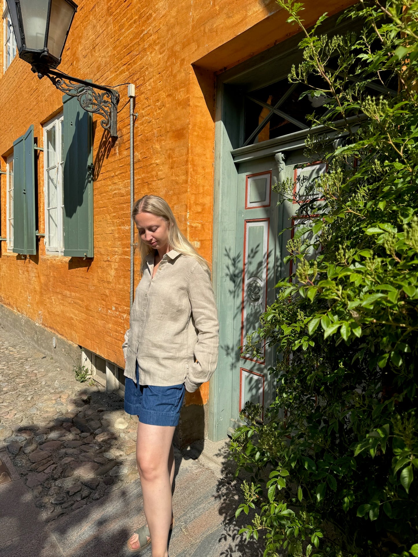 Sally Hør Skjorte, Natur - Linen by krebs