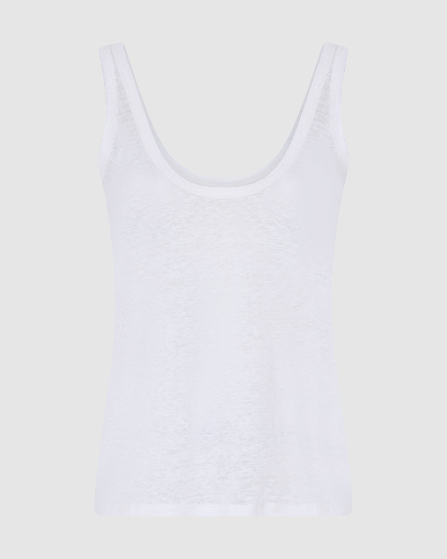 Toronto hør top, Bright White - FRAU