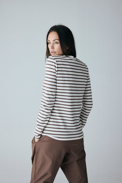 Panama Cotten loose top, Coffee Quartz - FRAU