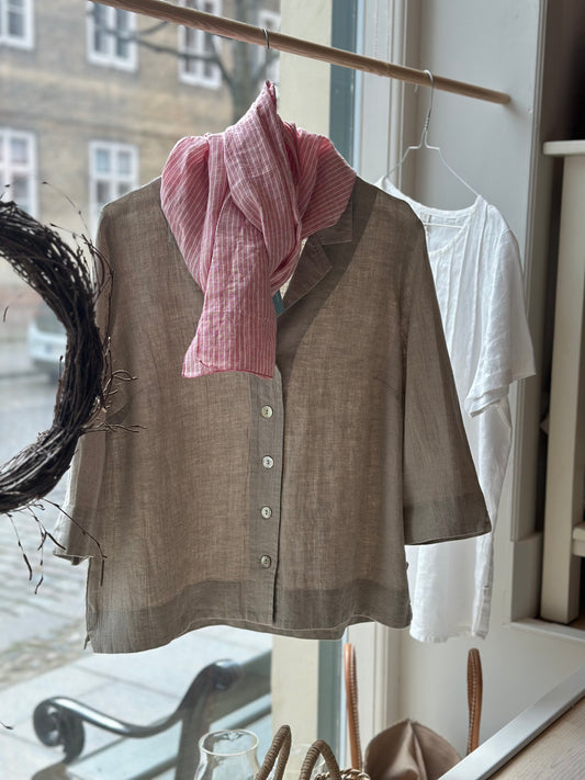 Erika Skjorte-Jakke, Natur -  Linen by Krebs
