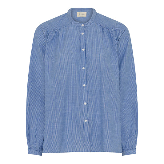 Florence skjorte, Medium Blue Stripe - FRAU