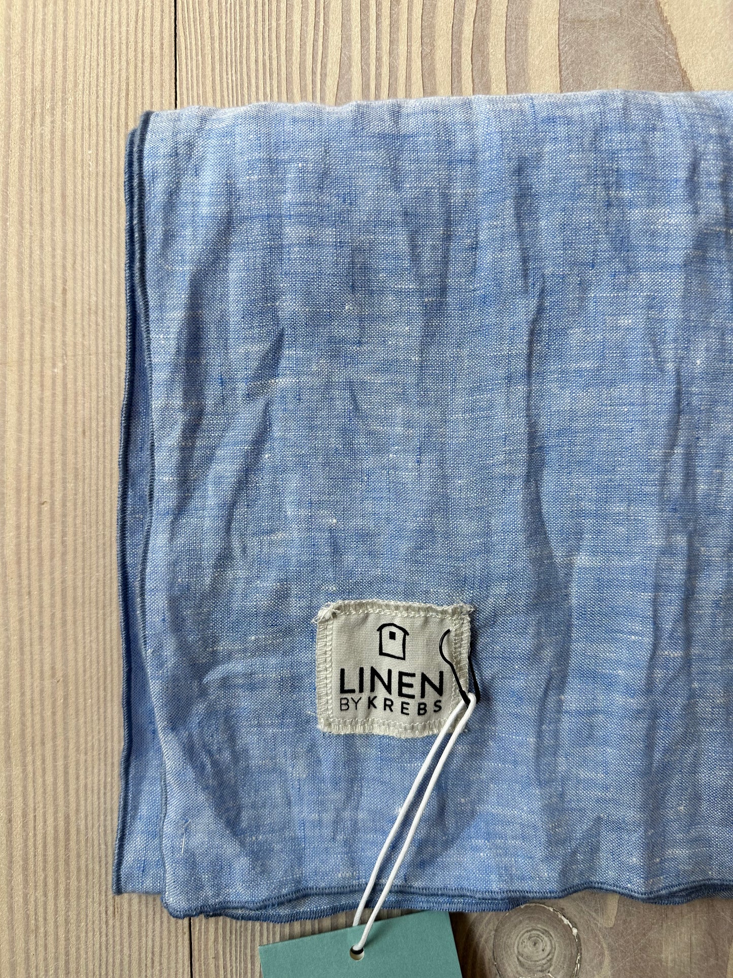 Tørklæde Hør, Lightblue Melange - Linen by Krebs