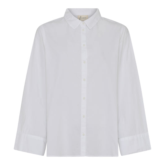 Dhaka wide sleeve skjorte, Bright White - FRAU