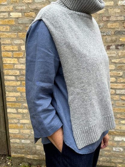 Emma hørbluse, Midnatsblå - Linenbykrebs