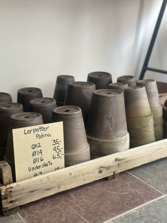 Lerpotte Ø14, Light choko patina