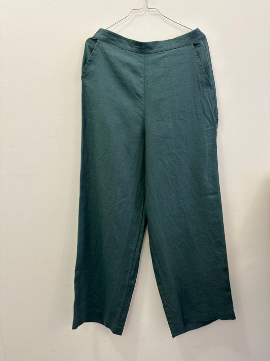 Hanne hørbukser, Balsam Grøn - Linen By Krebs