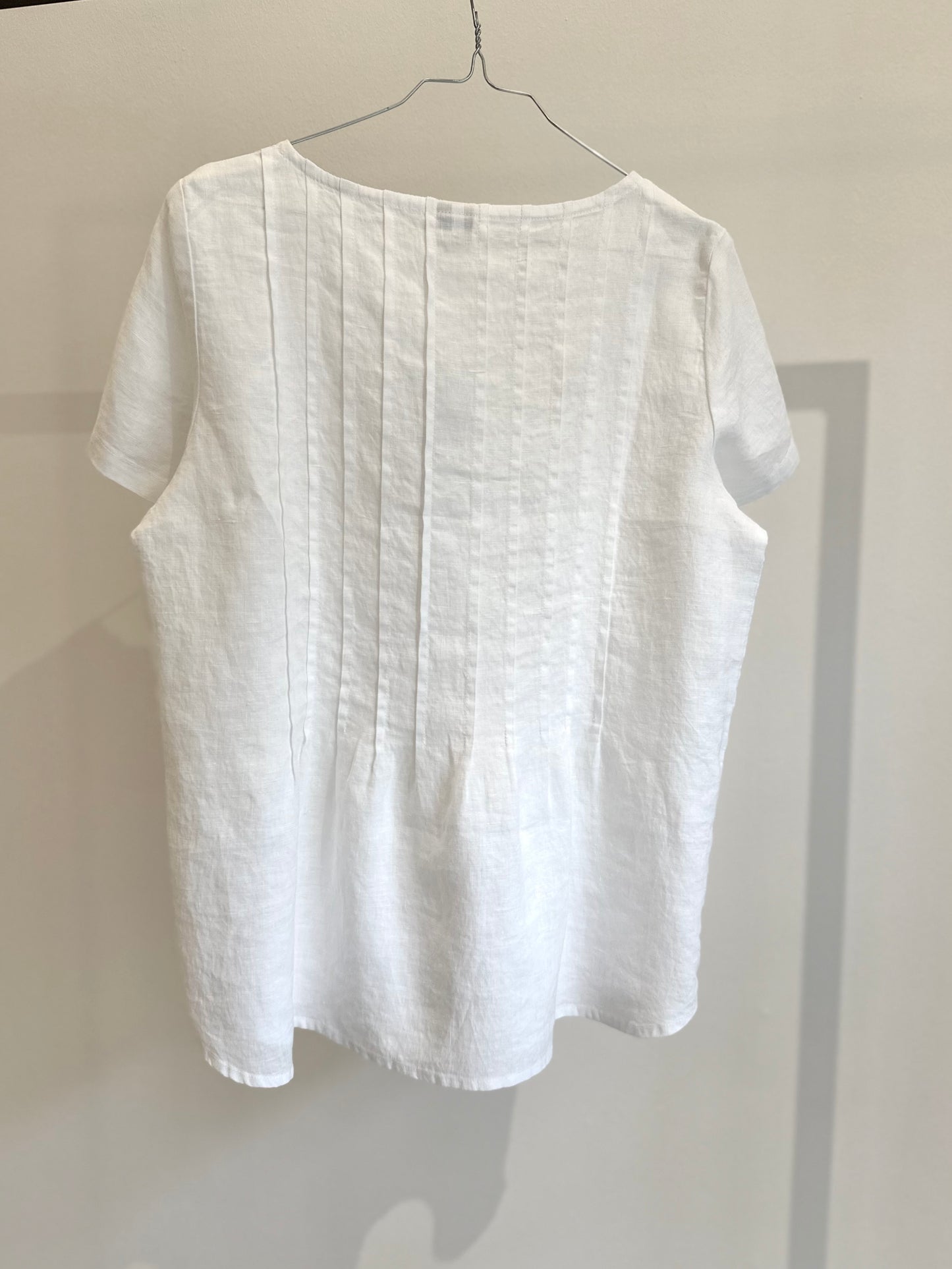 Karin bluse, White - Linen by Krebs