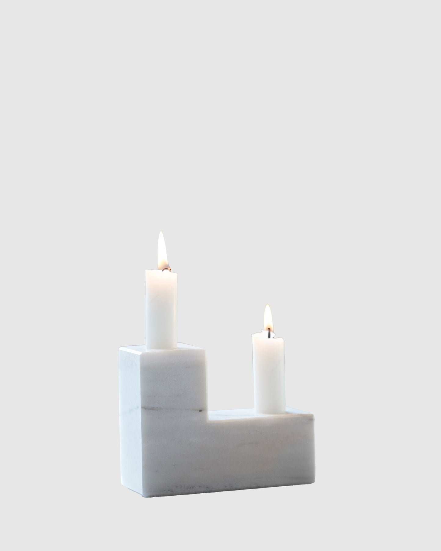 Living Objects nr. 5 - Hvid sten lysestage/vase FÓLK Reykjavik