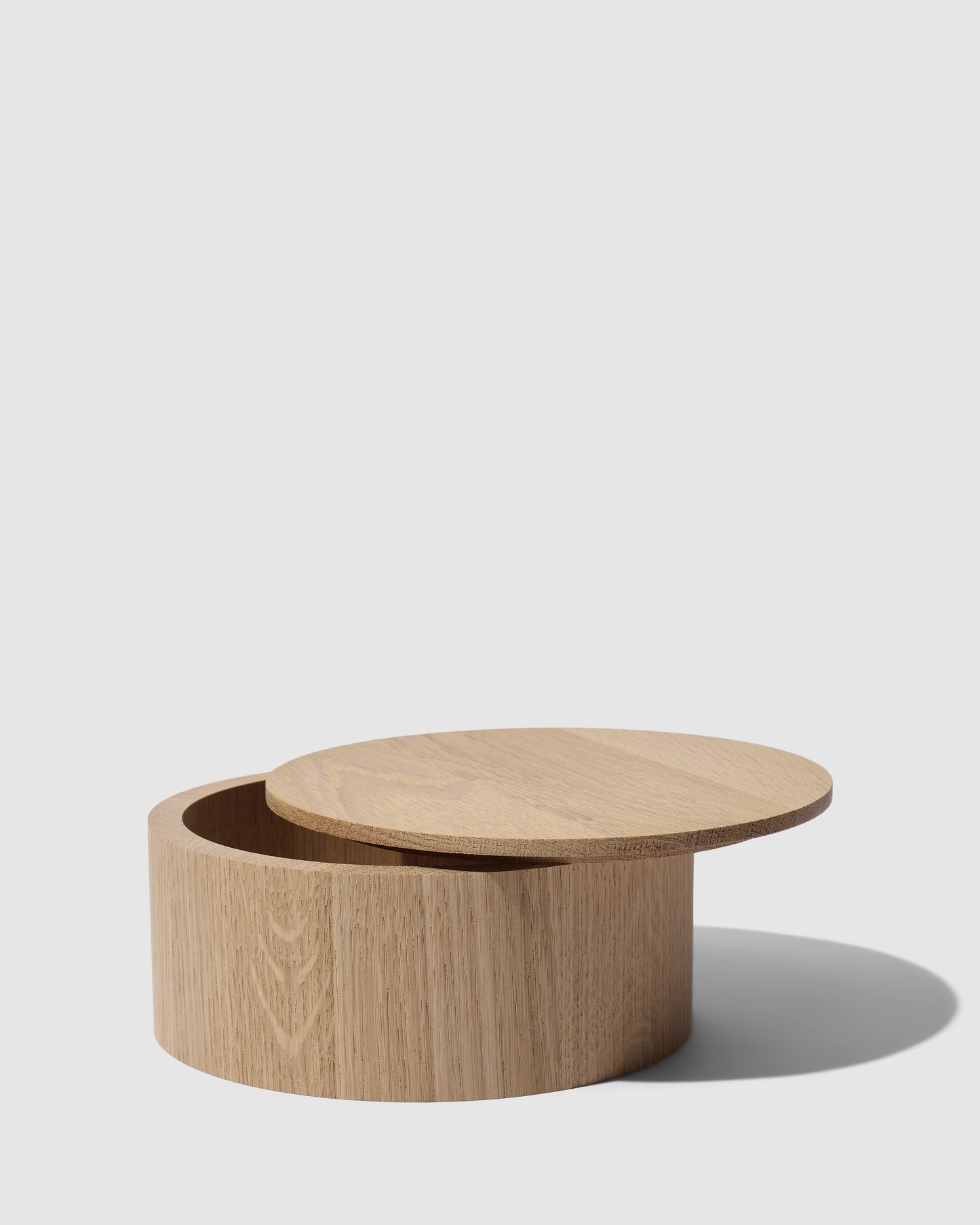 Lille Circle æske med Låg, Natur eg - ByBrorson