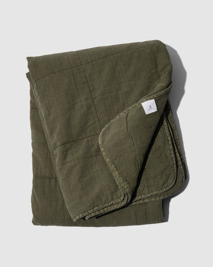 Vintage Quilt Tæppe, Olive