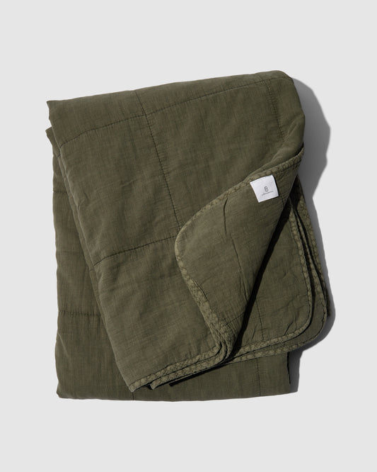 Vintage Quilt Tæppe, Olive
