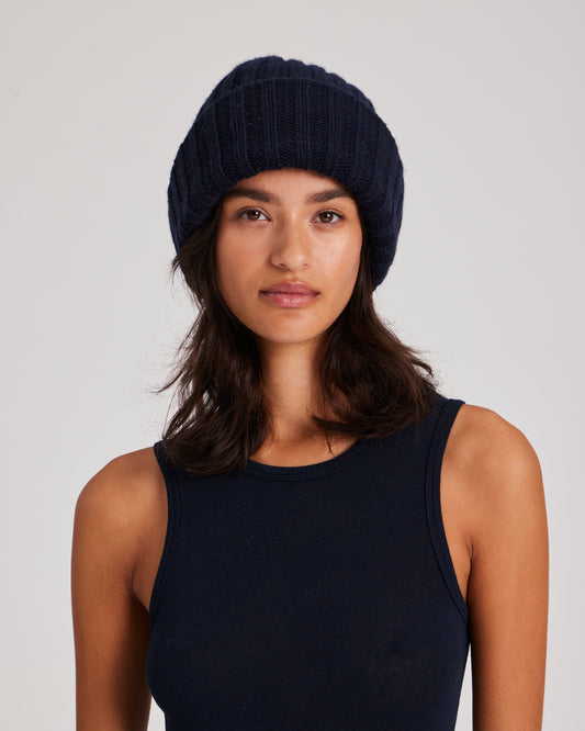 Kari Lammeuld Beanie, Midnight Blue - Gai+Lisva