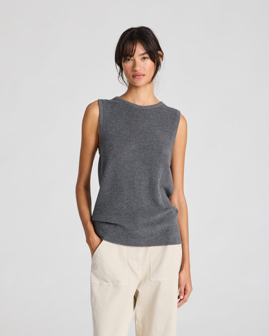Sofie knit tank, Dark Grey - Gai+Lisva