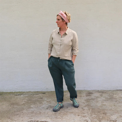 Sally Hør Skjorte, Natur - Linen by krebs