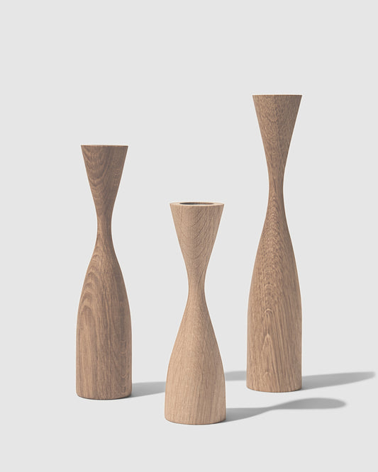 Shape Lysestager, Natur eg - ByBrorson