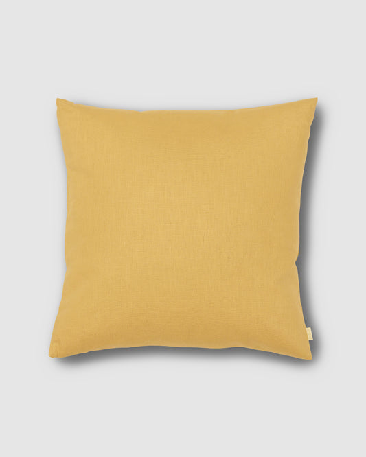Pude 50x50, Mustard Vasket Hør - Spliid