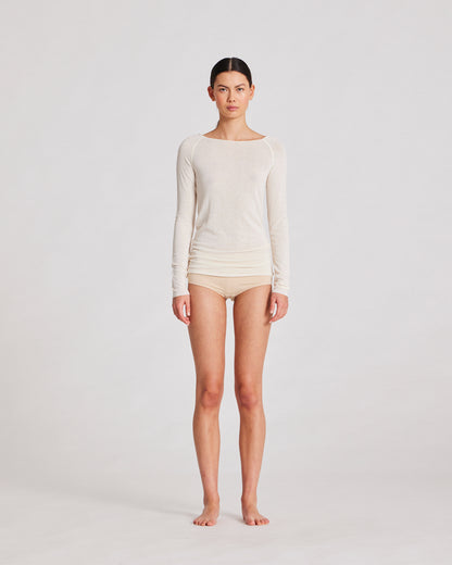 Amalie Uld Top, Off White - Gai+Lisva