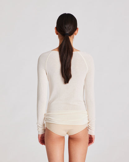 Amalie Uld Top, Off White - Gai+Lisva