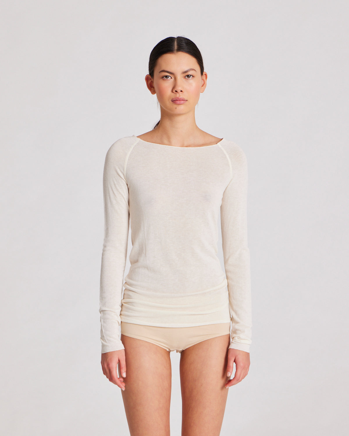 Amalie Uld Top, Off White - Gai+Lisva