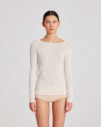 Amalie Uld Top, Off White - Gai+Lisva