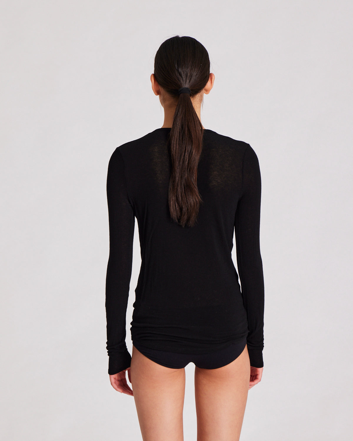 Thyra Sort Uld Bluse - Gai+Lisva